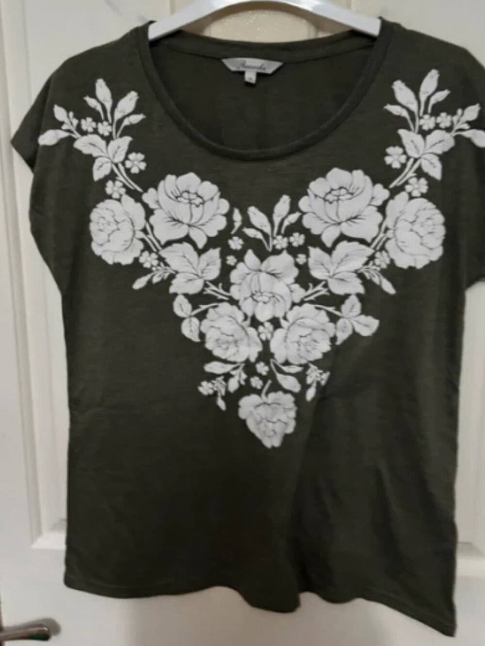 Peacocks floral print short sleeved T-shirt